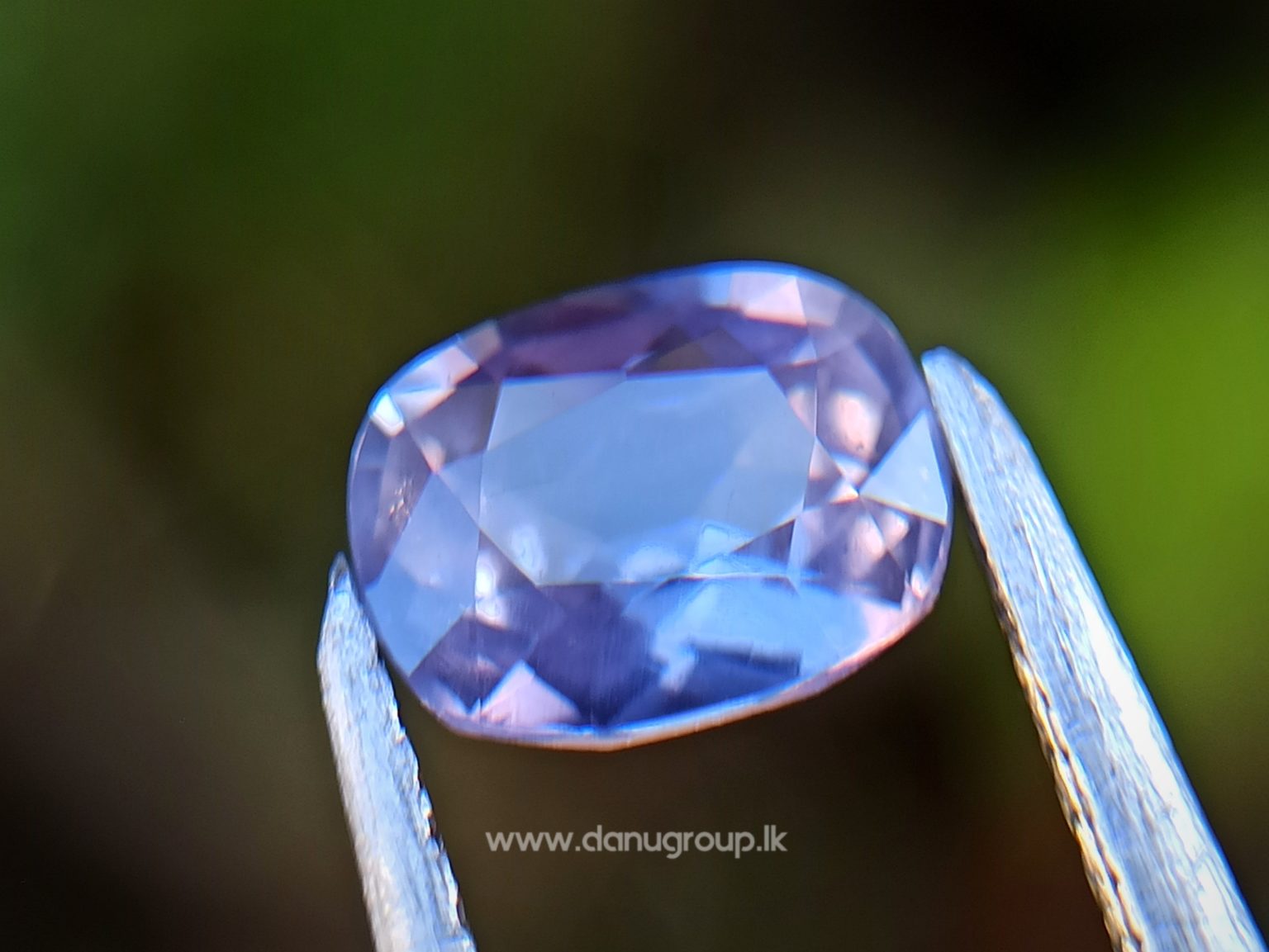 Lavender Violet Sapphire - Natural Violet sapphire cushion shape Unheated stone from Danu Group