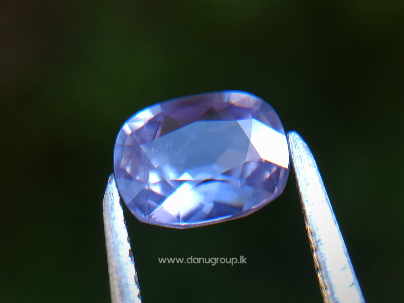 Lavender Violet Sapphire - Natural Violet sapphire cushion shape Unheated stone from Danu Group
