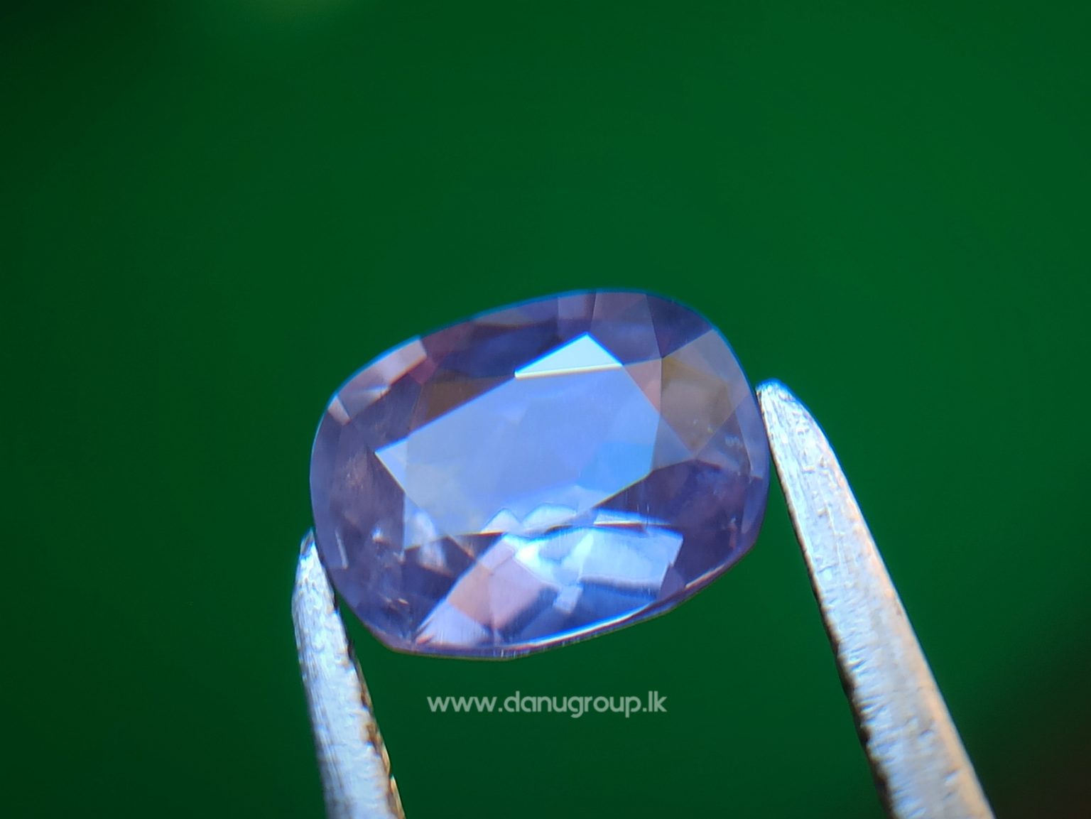 Lavender Violet Sapphire - Natural Violet sapphire cushion shape Unheated stone from Danu Group