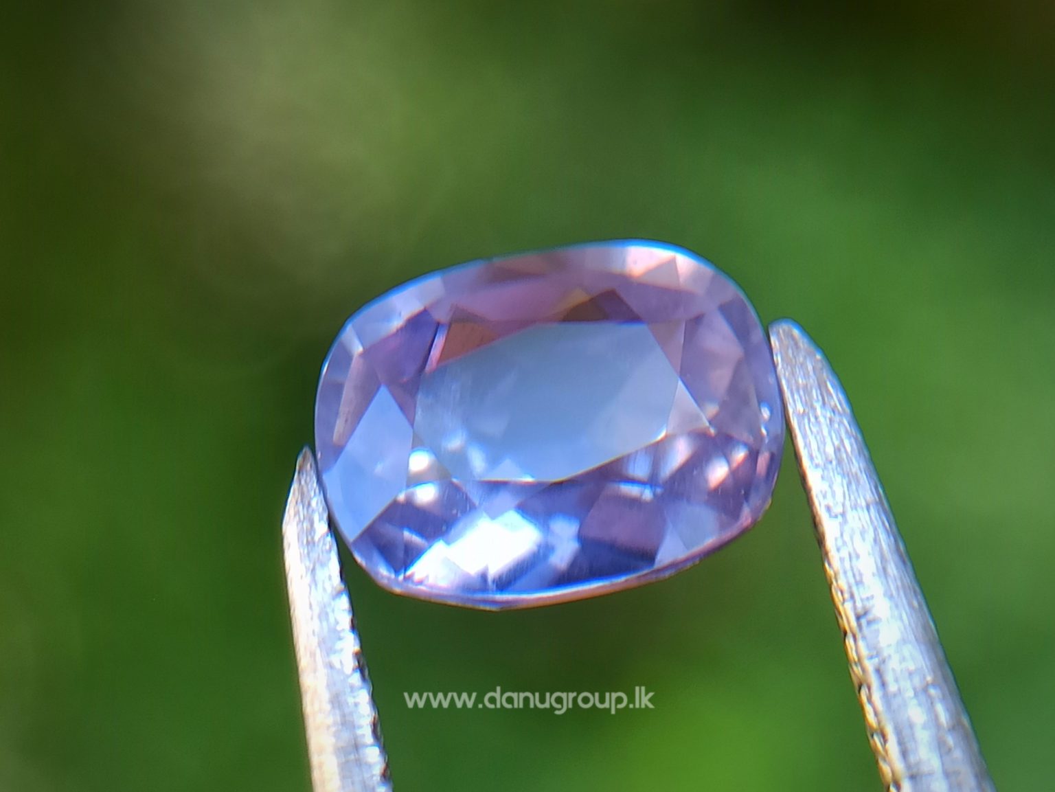 Lavender Violet Sapphire - Natural Violet sapphire cushion shape Unheated stone from Danu Group