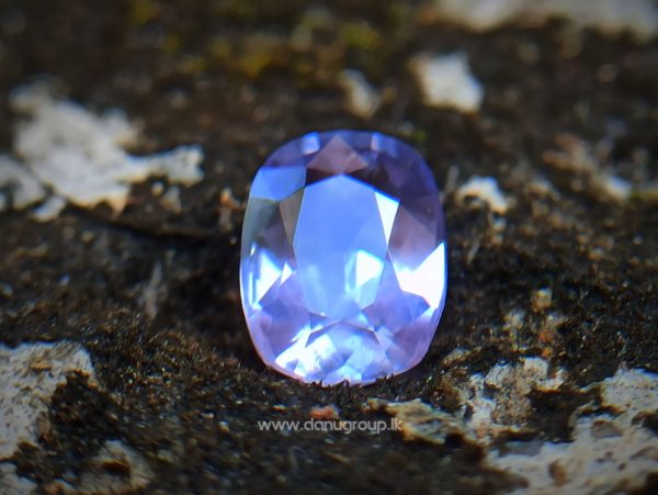 Lavender Violet Sapphire - Natural Violet sapphire cushion shape Unheated stone from Danu Group