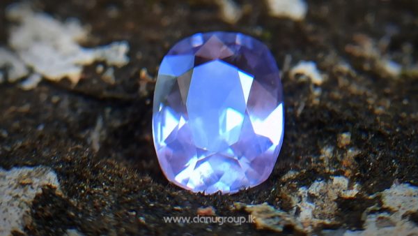 Lavender Violet Sapphire - Natural Violet sapphire cushion shape Unheated stone from Danu Group