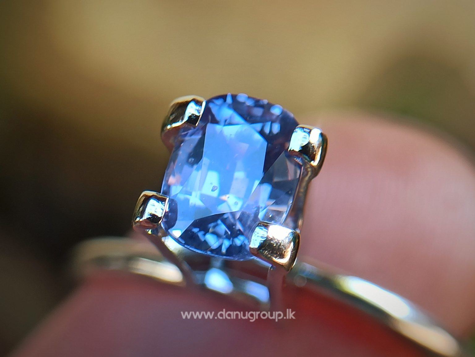 Ceylon Natural Violet Sapphire Danu Group orchid color cushion shape Gemstones