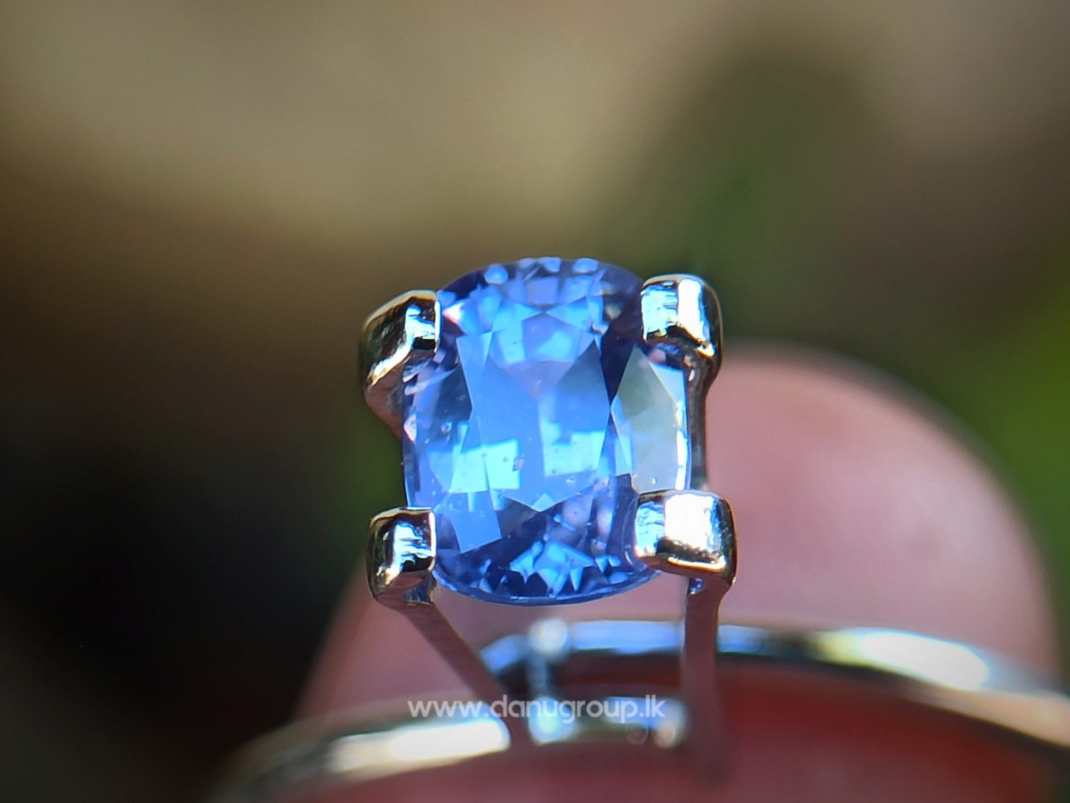 Ceylon Natural Violet Sapphire Danu Group orchid color cushion shape Gemstones