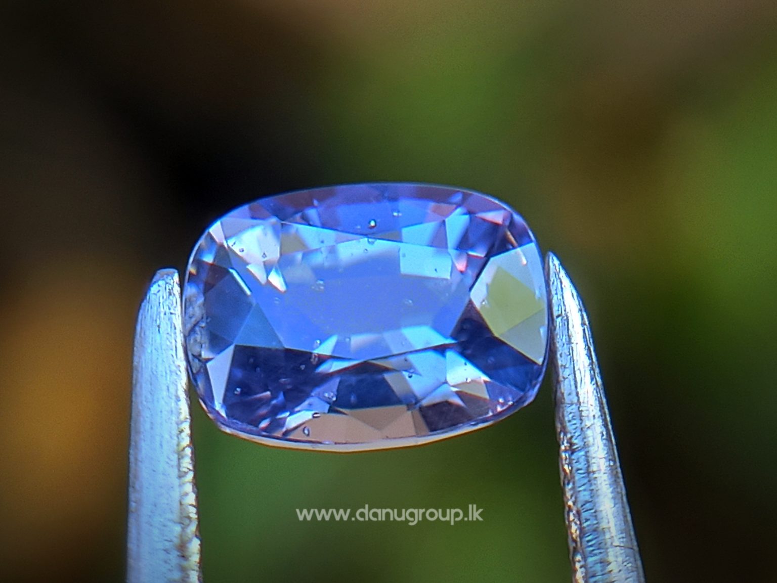 Ceylon Natural Violet Sapphire Danu Group orchid color cushion shape Gemstones