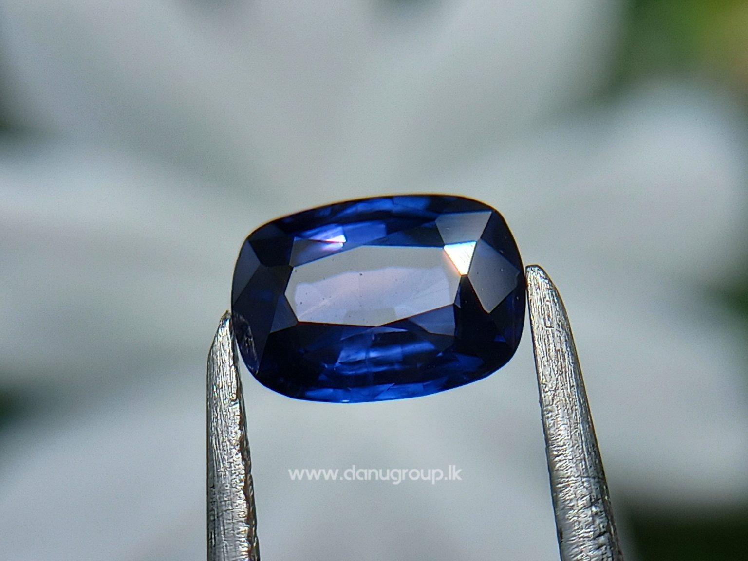 Ceylon Blue Sapphire Cushion shape Gemstone from Danu Group Collection