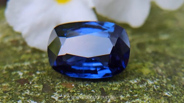 Ceylon Blue Sapphire Cushion shape Gemstone from Danu Group Collection