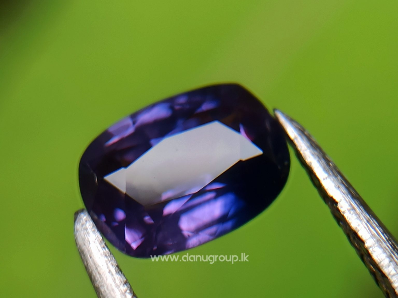 Ceylon Purple Sapphire with Blue color zoning Danu Group Gemstones from ceylon