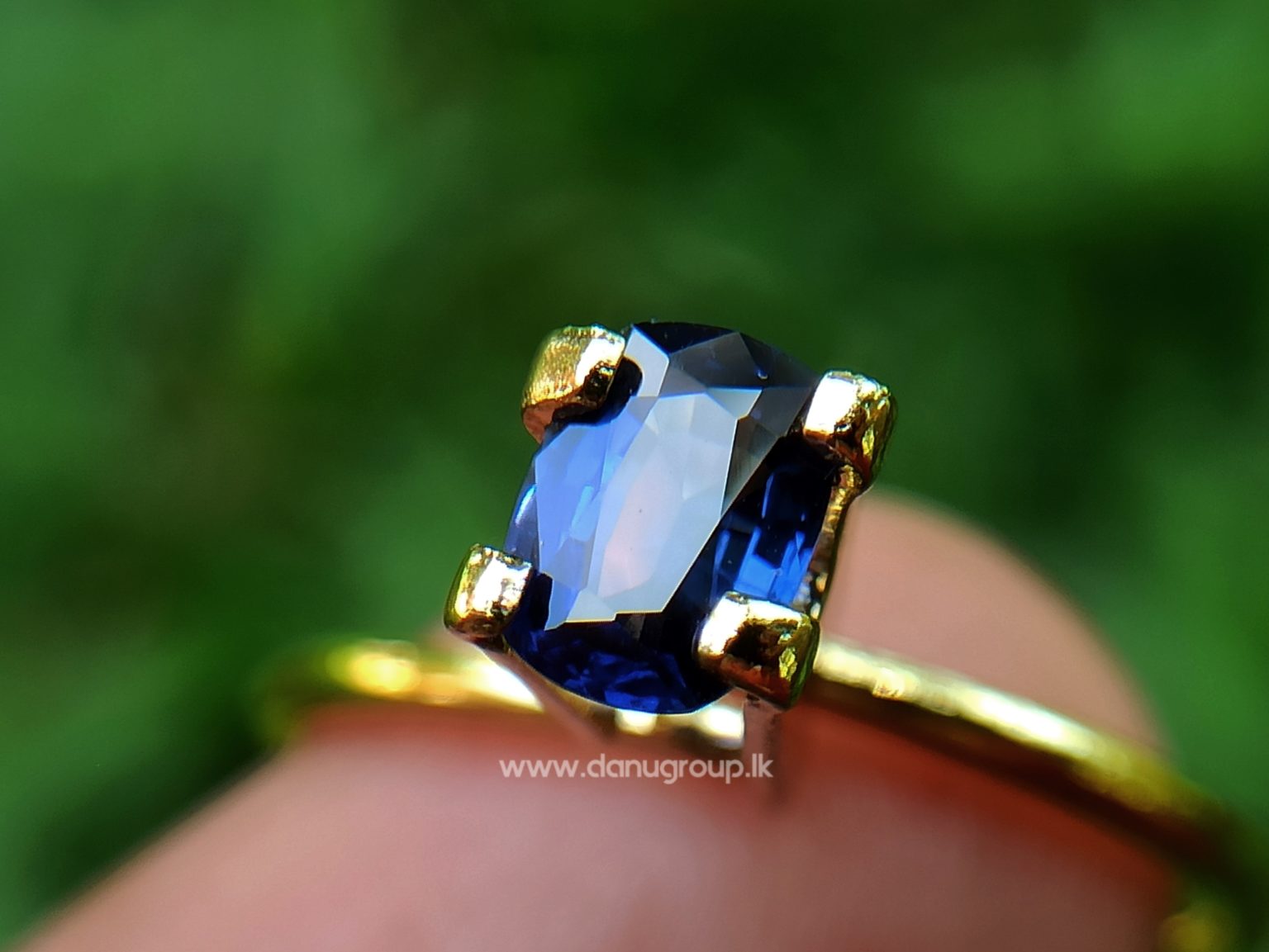 Ceylon Blue Sapphire Cushion shape Gemstone from Danu Group Collection