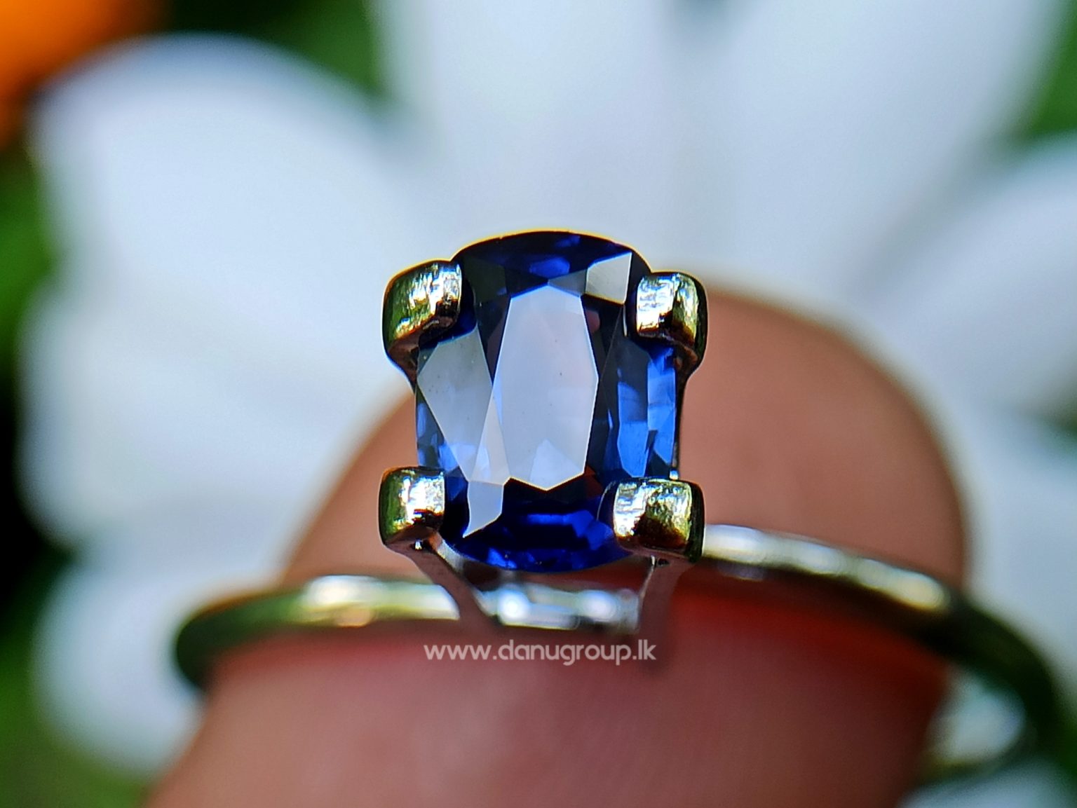 Ceylon Blue Sapphire Cushion shape Gemstone from Danu Group Collection