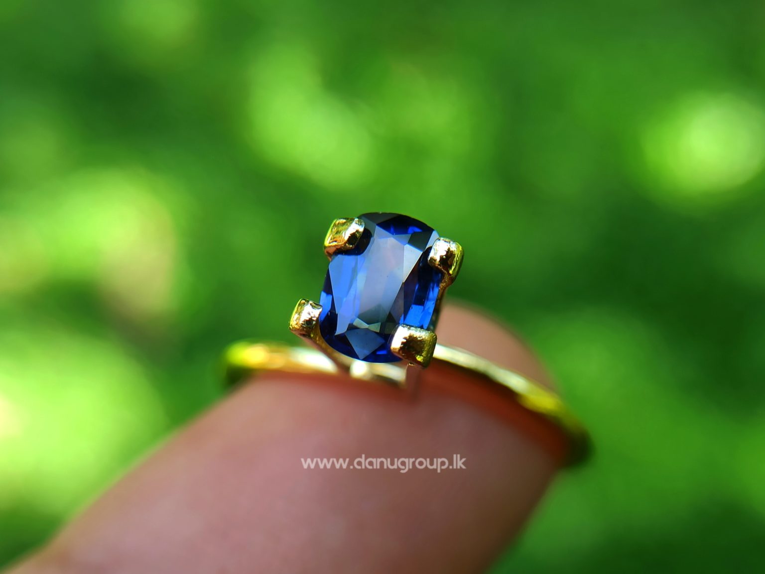 Ceylon Blue Sapphire Cushion shape Gemstone from Danu Group Collection
