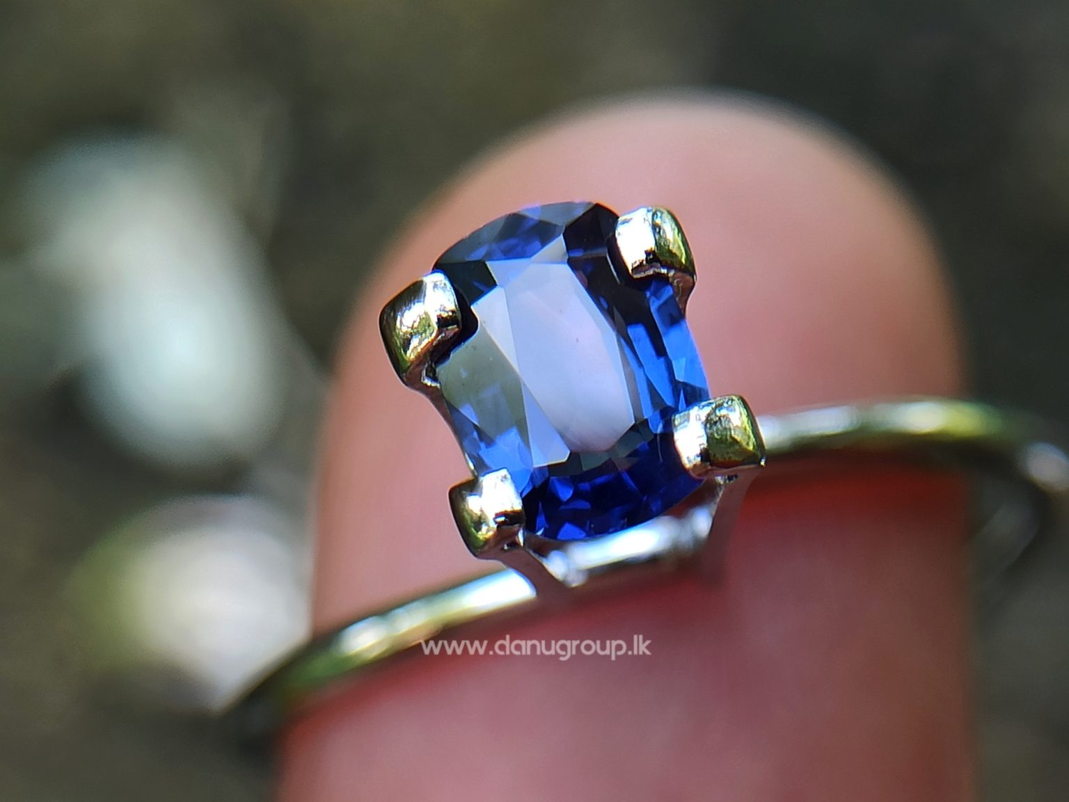 Ceylon Blue Sapphire Cushion shape Gemstone from Danu Group Collection