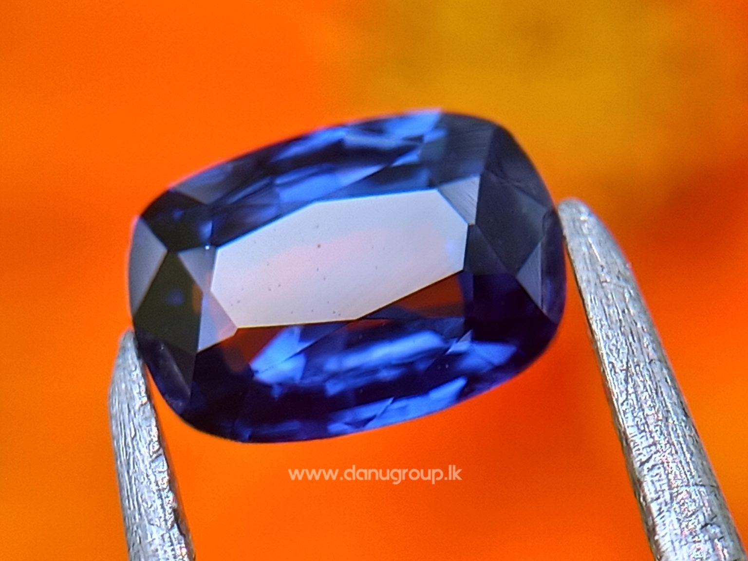 Ceylon Blue Sapphire Cushion shape Gemstone from Danu Group Collection