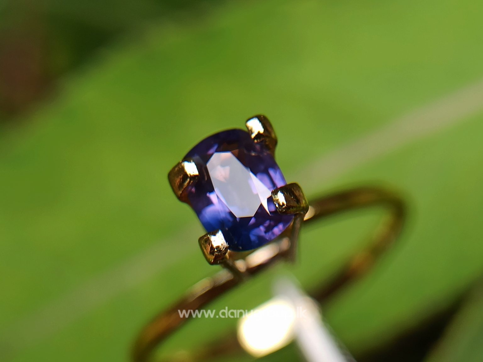 Ceylon Purple Sapphire with Blue color zoning Danu Group Gemstones