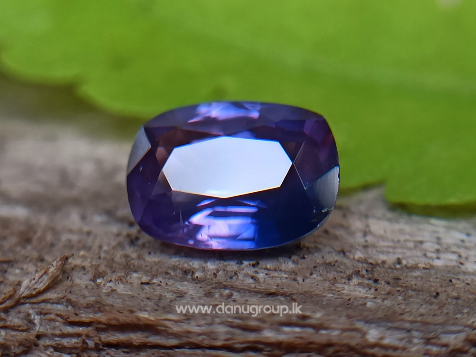 Ceylon Purple Sapphire with Blue color zoning Danu Group Gemstones