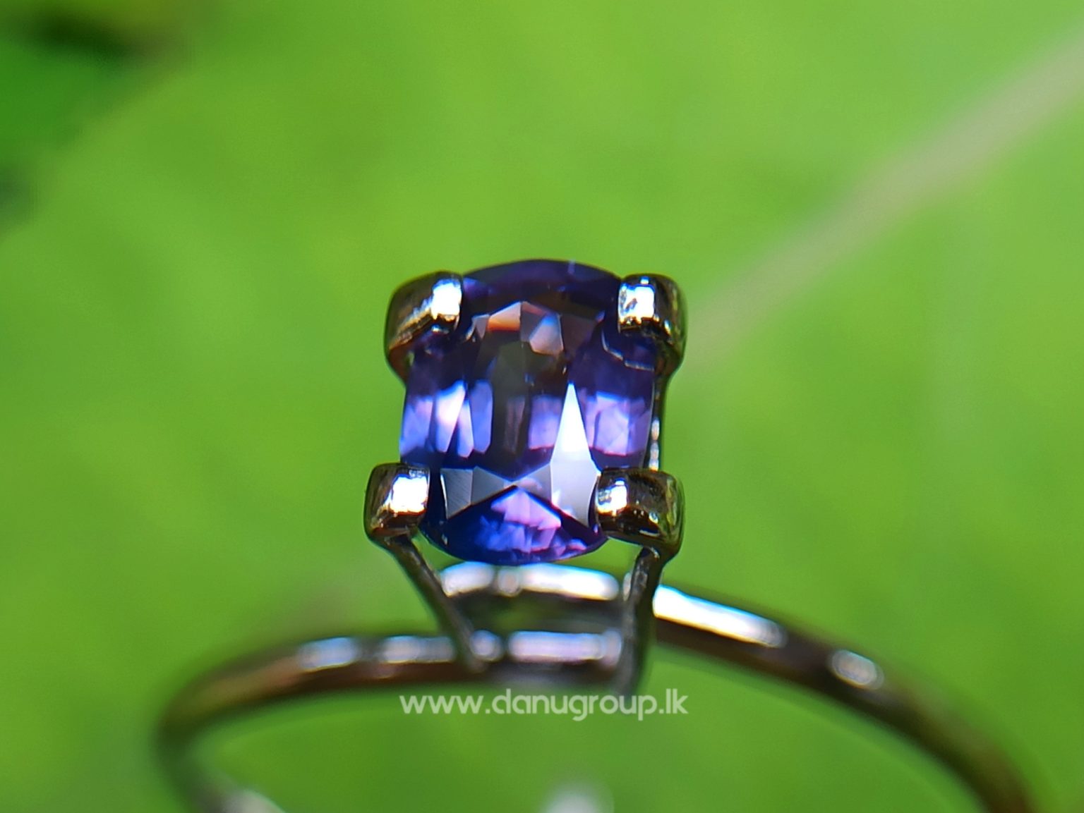 Ceylon Purple Sapphire with Blue color zoning Danu Group Gemstones