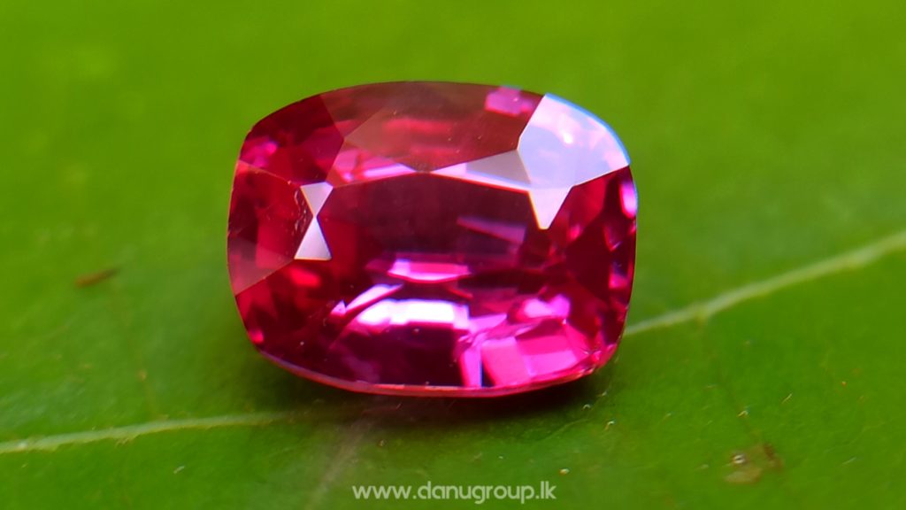 Ceylon Ruby Danu Group Gemstones Cushion shape ruby
