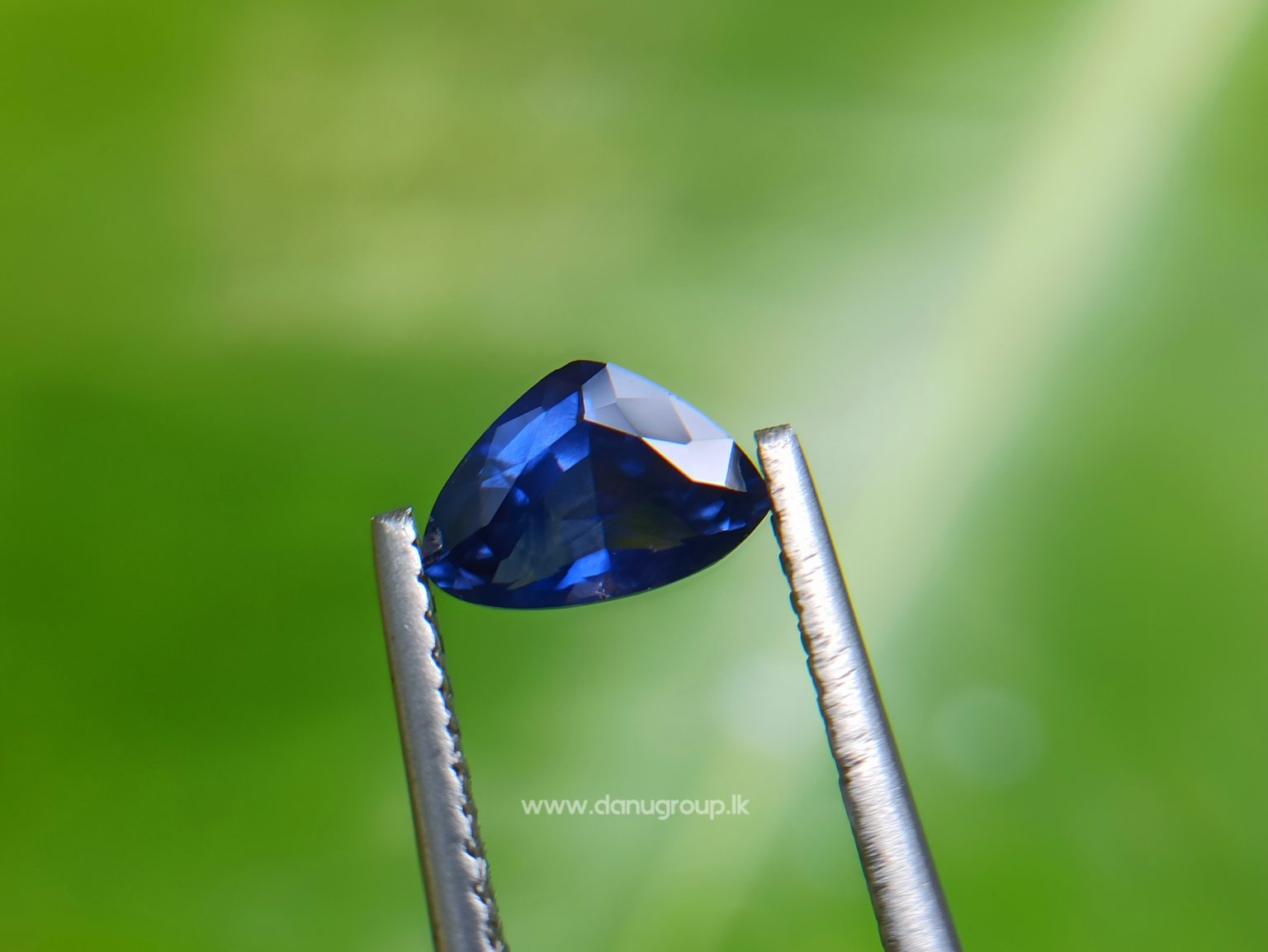 Ceylon Blue Sapphire Trilliant shape gem for your unique jewelry design - Danu Group Gemstones