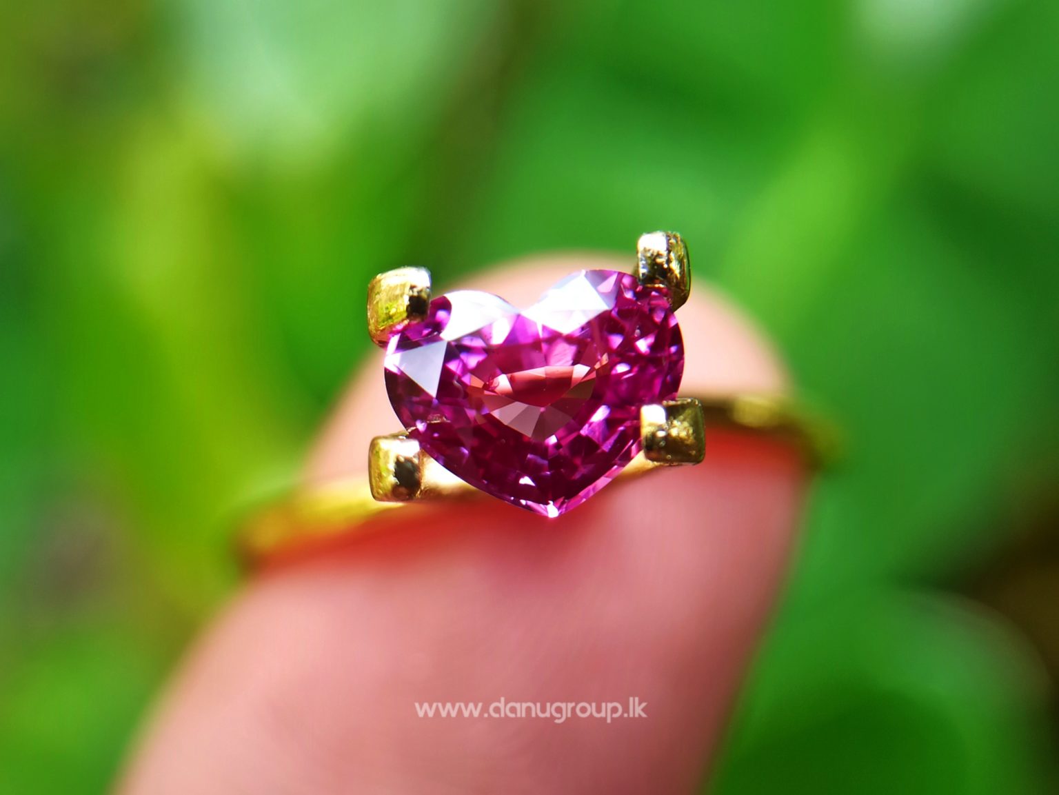 Ceylon Hot Pink Sapphire Heart from Danu Group Collection New arrivals