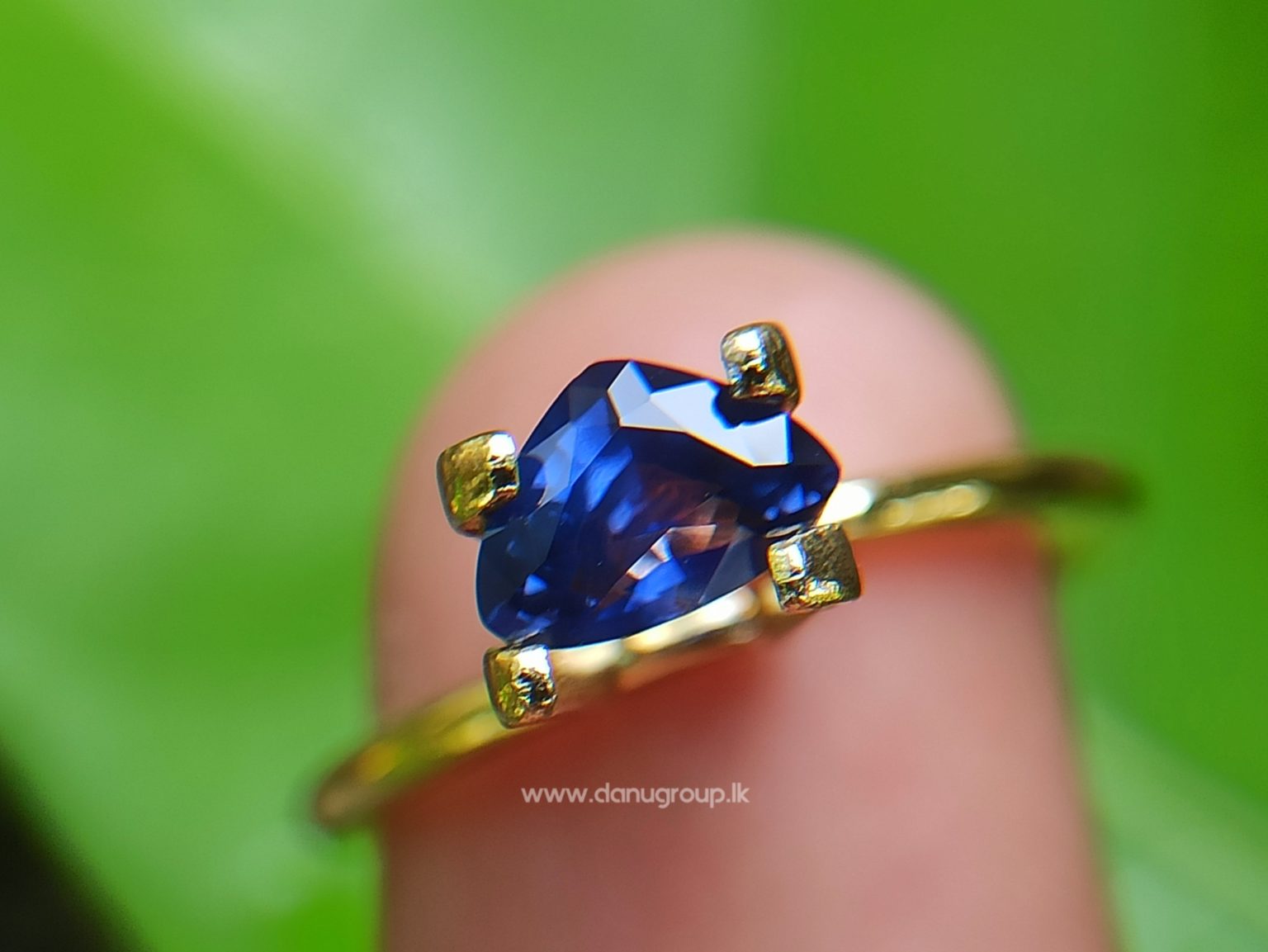 Ceylon Blue Sapphire Trilliant shape gem for your unique jewelry design - Danu Group Gemstones