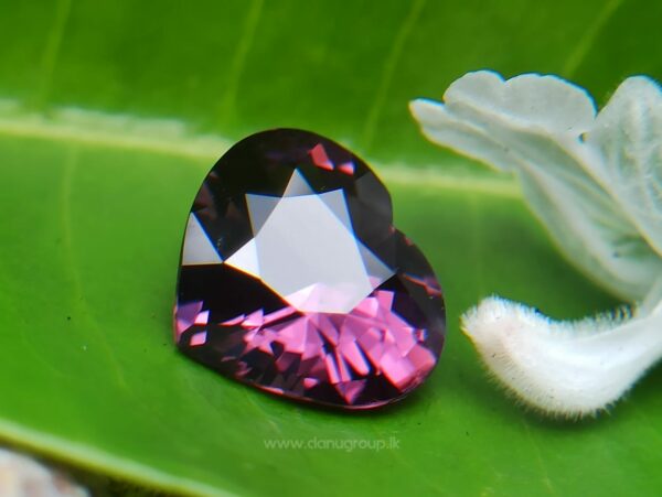 Ceylon Natural Purple Spinel Heart