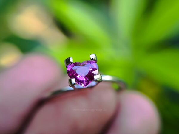 Ceylon Natural Hot Pink Sapphire Heart