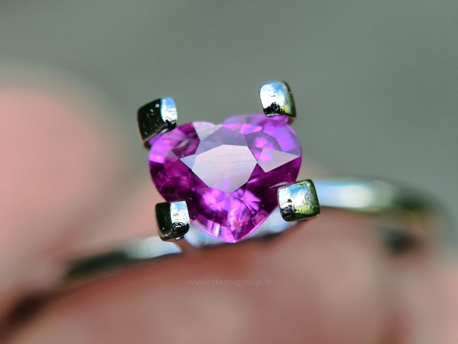 Ceylon Natural Hot Pink Sapphire Heart