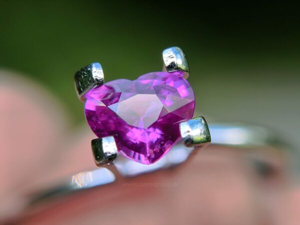 Ceylon Natural Hot Pink Sapphire Heart