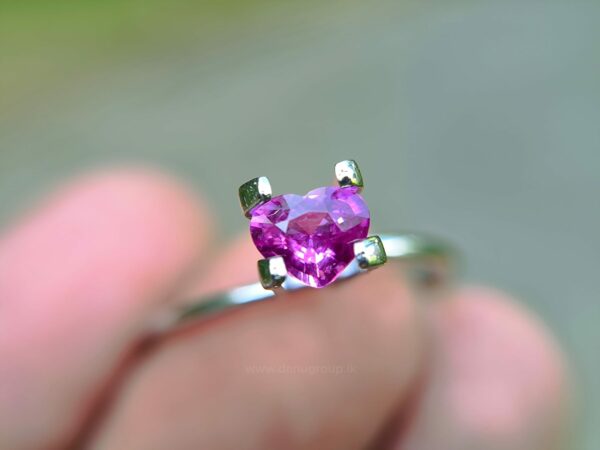 Ceylon Natural Hot Pink Sapphire Heart