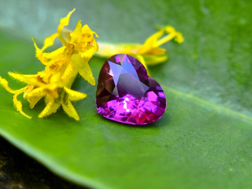 Ceylon Natural Hot Pink Sapphire Heart
