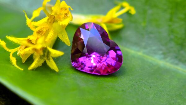 Ceylon Natural Hot Pink Sapphire Heart