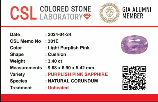 CEYLON NATURAL PURPLISH PINK SAPPHIRE - Image 30