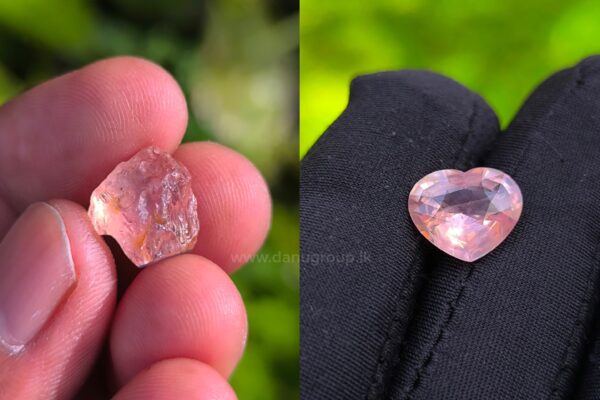 Ceylon Natural Padparadscha Sapphire Heart