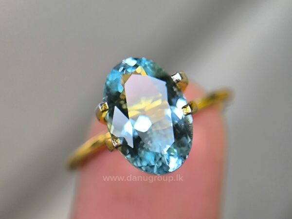 Ceylon Natural Green Blue Aquamarine