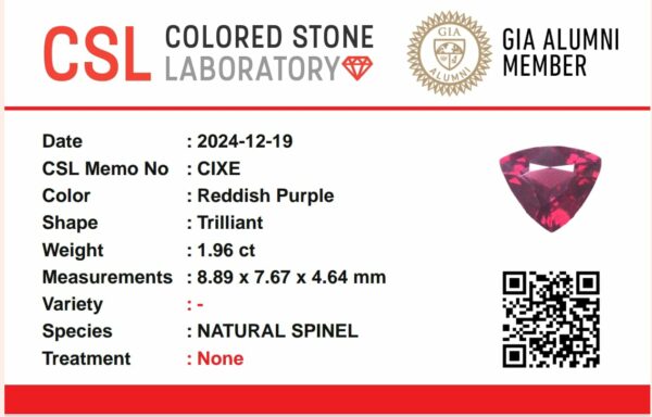 CEYLON NATURAL RED SPINEL