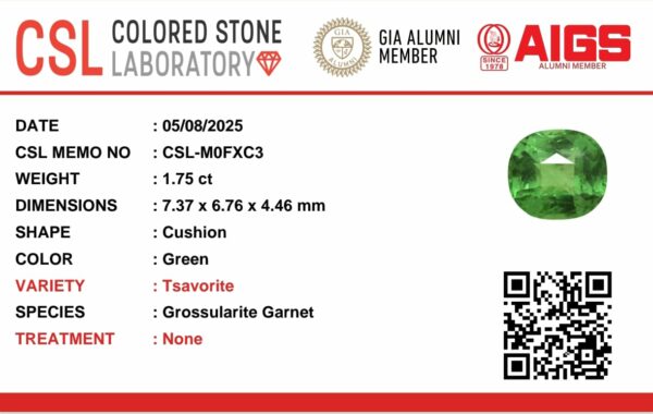 Natural Tsavorite Garnet