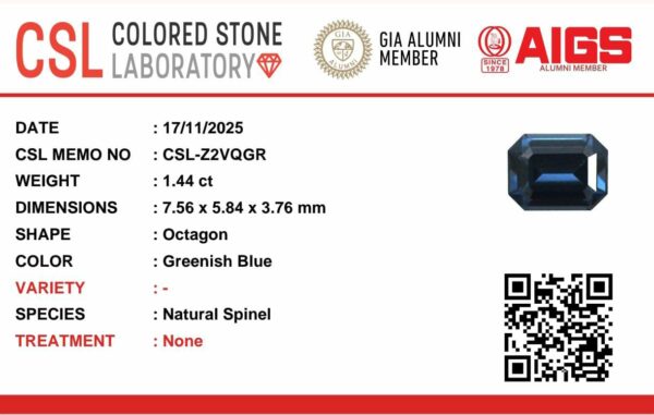 CEYLON NATURAL BLUE SPINEL