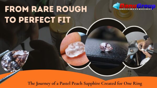 The Journey of a Pastel Peach Sapphire Created for One Ring