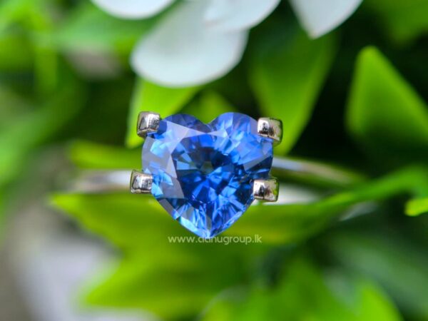 Ceylon Natural Blue Sapphire Heart