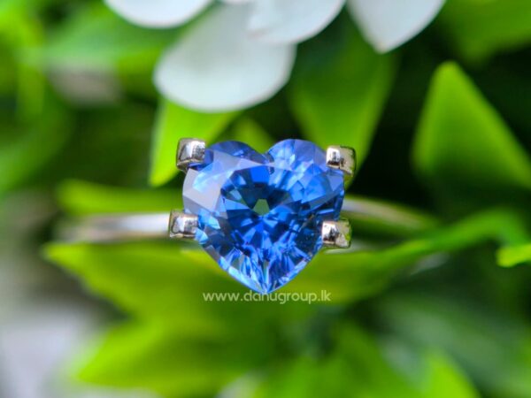 Ceylon Natural Blue Sapphire Heart
