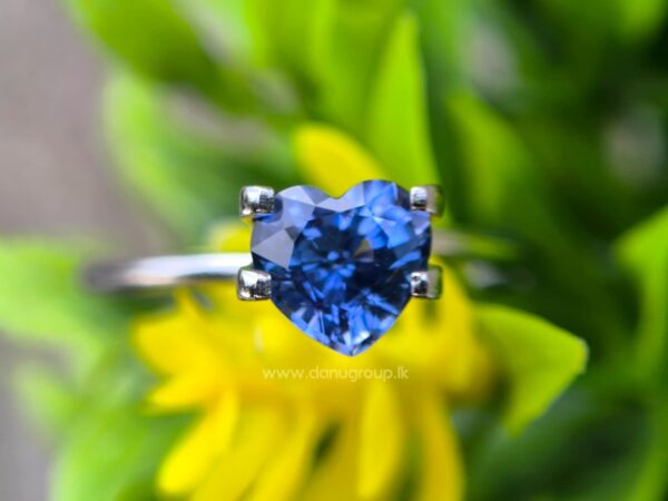 Ceylon Natural Blue Sapphire Heart